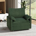 Vesgantti 40" Single Seat Sofa, Comfy Cloud Couch Deep Seat Upholstered Couch Chenille Modern Sofa with Armrest Pillows, Easy Assembly for Living Room, Bedroom and Apartment, Green