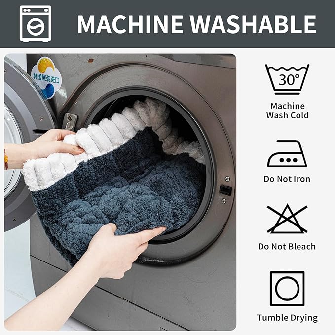 Sofa Pad, Plush Couch Cover Washable for Pet, Non-Slip Warm Couchs Cover, Funny Fuzzy Pet Couch Covers for Sofa, Sofa Slipcovers Furniture Covers for L Shaped(Dark Grey, 27.6"x 27.6")