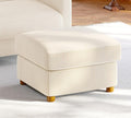 25.2" Couches for Living Room, Comfy Beige Ottoman with Storage, Foot Rest Tool-Free Setup, Small Ottoman Foot Rest for Couch, Corduroy Couch for Bedroom, Apartment, Office