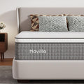 Novilla 10 Inch Twin Size Hybrid Mattress, Medium Plush, Individually Wrapped Coils & Gel Memory Foam, Cool-Touch Nylon Cover, Grey, CertiPUR-US Certified