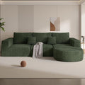110" Modular Sectional Sofa Couches, Cloud Couches for Living Room, Boneless Sofa with Deep Seat,L-Shape Couch with Chaise,No Assembly Required,Green,1 PCS