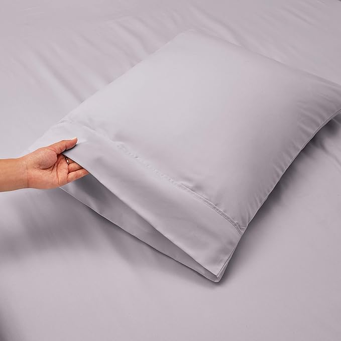 Hearth & Harbor Extra Deep Pocket King Size Sets - Fits Mattress 18-24 Inches Deep - Extra Deep Pocket Sheets - 6 Piece King Size - Light Lavender