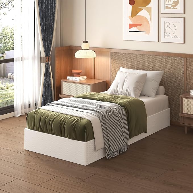Lutown-Teen 10 Inch Twin XL Box Spring High Profile, Heavy Duty Metal Box Spring Twin XL Bed Base with Fabric Cover, Mattress Foundation, Noise Free, Easy Assembly