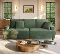 87.2" Couches for Living Room, Comfy Green Couch 7.5" Extra Thick Cushion, Sofas for Living Room Tool-Free Setup, Loveseat Sofa 848lbs Support, Corduroy Couch for Bedroom, Apartment, Office