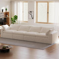 140’’ Oversized Boneless Couch for Living Room, Cloud Couch Modular Sectional Free Combination with Washable Cushion Cover, No Assembly Required, White (4-Seat)