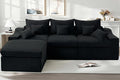 HABUTWAY 104" L Shaped Cloud Sectional Couch, Boneless Modular Sectional Sofa with Deep Seat, Corduroy Couches for Living Room, Modular Couch, No Assembly Required (Black)