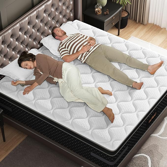 Extra Firm King Mattress, 14 Inch Hybrid Mattresses in a Box Hotel Collection with Extra Back & Hip Support, Deep Sleep Comfort, Zoned Support, Fiberglass-Free & CertiPUR-US Certified, 365-Night Trial
