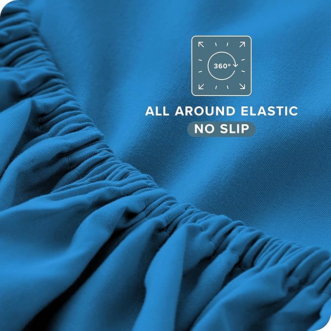 Bare Home Twin Sheet Set - 1800 Ultra-Soft Microfiber Twin Bed Sheets - Double Brushed - Deep Pockets - Easy Fit - 3 Piece Set - Bedding Sheets & Pillowcases (Twin, Medium Blue)