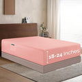 Elegant Comfort 1500 Premium Hotel Quality 18-24 Inches Deep - Extra Deep Pocket Single Fitted Sheet for High Mattress, Luxury and Softest, Smart Pocket - Wrinkle Free, California King, Dusty Rose