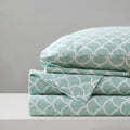 Comfort Spaces 100% Cotton Sheet Set Breathable, Lightweight, Soft with 14" Elastic Pocket Fits up to 16" Mattress, All Season Cozy Bedding, Matching Pillow Case, Queen Scales 4 Piece