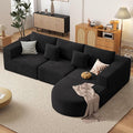 Boneless Couches for Living Room,Cloud Sectional Couch with L-Shape Chaise,Modern Modular Sofa with Deep Seat Upholstered Comfy Couches for Bedroom,No Assembly Required,1PCS