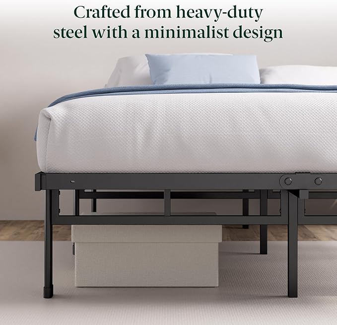 ZINUS Justin 14 Inch Easy to Assemble Mattress Foundation, Steel Support, No Box Spring Needed, King