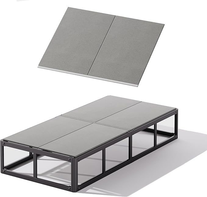 RLDVAY Bunkie Board Twin, Non-Slat Spacing Design, Low Profile Bed Board - Support Under Mattress, Light/Breathable/Noise Minimizing Bunkie Boards 8MM Thick, Under Bed Support