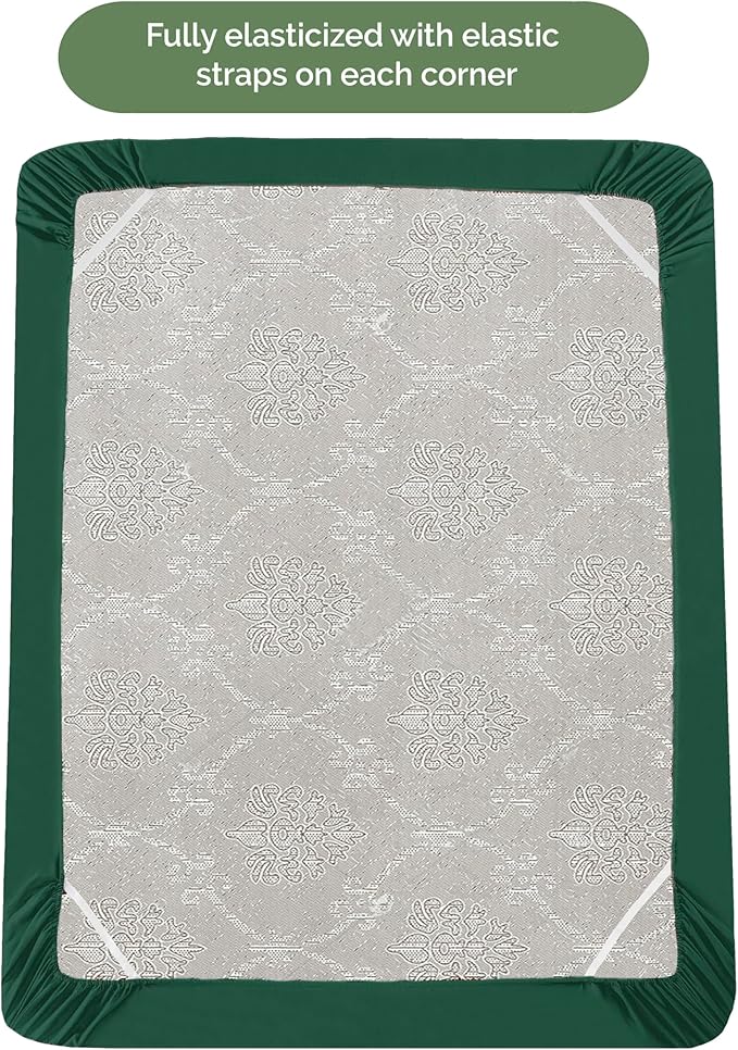 Elegant Comfort 1500 Premium Hotel Quality 18-21 Inches Deep - Extra Deep Pocket Single Fitted Sheet for High Mattress, Luxury and Softest, Smart Pocket - Wrinkle Free, Tw/Tw XL, Hunter Green
