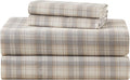 Comfort Spaces 100% Cotton Sheets Twin XL, Breathable, Naturally Cool Cotton Sheets, Soft Cotton Bed Sheets with 12" Elastic Pocket Fits up to 14" Mattress, All Seasons Sheet Set, Wesley Taupe 3 Piece