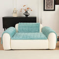 Sofa Couch Cover, Sofa Covers for Dogs Washable, Non-Slip Striped Sofa Slipcovers for Sectional Sofa, Sofa Cover Furniture Protector for L Shaped(Blue, 27.6"x 27.6")