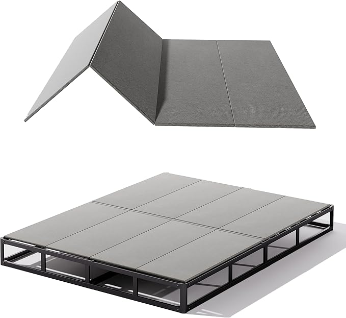 RLDVAY Bunkie Board King, Large Double Bed Support Under Mattress, Light and Thin/Breathable/Noise Minimizing Bunky Boards, Whole Bed Board Design (No Spacing), Low Profile Bed Board