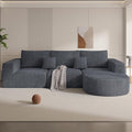 110" Modular Sectional Sofa Couches, Cloud Couches for Living Room, Boneless Sofa with Deep Seat,L-Shape Couch with Chaise,No Assembly Required,Grey,1 PCS