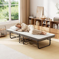 71.5x32 Foldable Bed with 2.2 inch Mattress, Folding Cot Size Frame, Portable Rollaway Guest Bed with Memory Foam Mattress, Space-Saving Foldable Design Strong Frame for Guest Room, Apartment