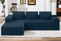 HABUTWAY Sectional Couches for Living Room,No Assembly L Shaped Couch 105" Modular Sectional Sofa Couch with Deep Seat,Cloud Couches Furniture Sets for Apartment,Corduroy (Blue, Left Facing)