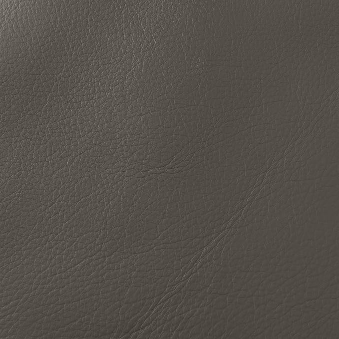 HULALA Home 81'' Upholstered Leather Sofa with Nailhead Trim and Rolled Armrests, Mid-Century Modern Living Room 3-Seater Couch, Grey Couch with Removable Cushion for Bedroom Apartment