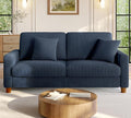 70.2" Couches for Living Room, Comfy Blue Couch 7.1" Extra Thick Cushion, Sofas for Living Room Tool-Free Setup, Loveseat Sofa 705lbs Support, Corduroy Couch for Bedroom, Apartment, Office