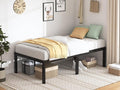 Twin XL Bed Frames - 18 in Sturdy Platform Bed Frame Twin XL, Heavy Duty Metal Bed Frame No Box Spring Needed, Quick & Easy Assembly, No Noise, Black