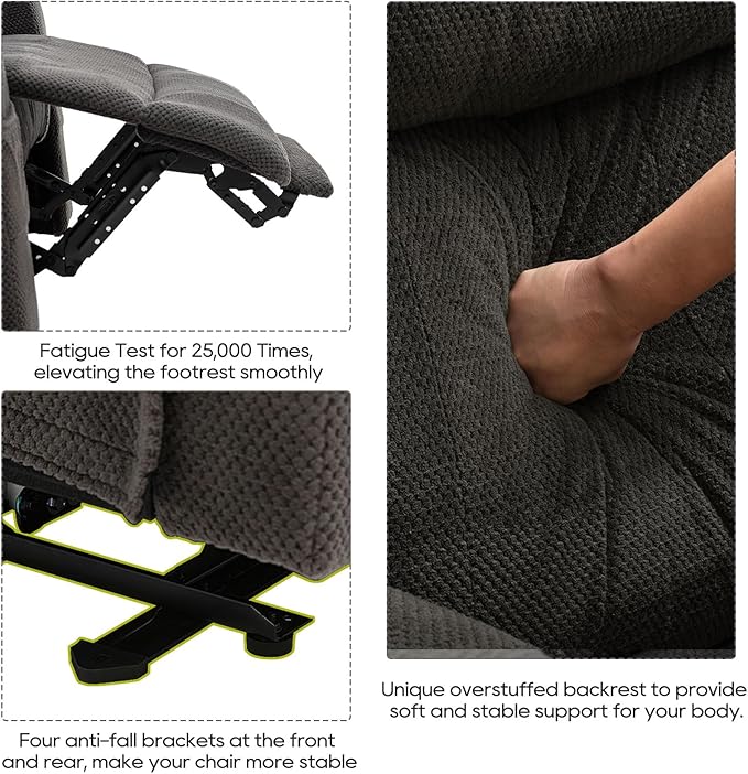 Power Reclining Sofa Set, 2 Pieces Reclining Living Room Set, Power Reclining Sofa and Loveseat Set, Recliner Sofa Set with Massage/Storage/Cup Houlder/USB Port for Living Room