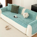 Sofa Couch Cover, Sofa Covers for Dogs Washable, Non-Slip Striped Sofa Slipcovers for Sectional Sofa, Sofa Cover Furniture Protector for L Shaped(Blue, 27.6"x 59")