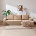97" Cloud Sectional Couch,Modern Modular Sectional Sofa with Deep Seat,Corduroy Boneless Couches with L-Shape Chaise for Living Room Bedroom,No Assembly Required (Camel, 97" Right Facing Chaise)