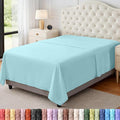 Utopia Bedding Flat Sheet - 1 Pack (Twin, Spa Blue)- Soft Brushed Microfiber Fabric - Shrinkage & Fade Resistant Top Sheet - Easy Care Bed Sheet