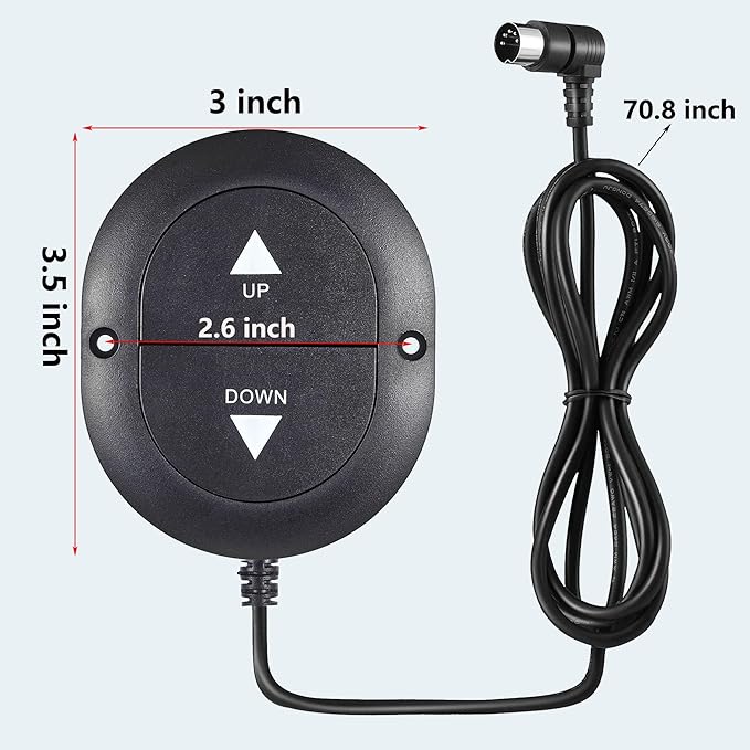 AWINLI 90° Elbow Oval 2 Button 5 Pin Fixed Recliner Switch Electric Recliner Lift Chair Remote Control for Limoss,Okin,Ashleys,Catnapper Lounger Controller