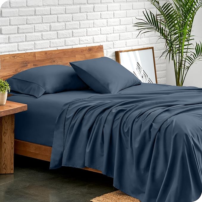 Bare Home King Sheet Set - 1800 Ultra-Soft Microfiber King Bed Sheets - Double Brushed - Deep Pockets - Easy Fit - 4 Piece Set - Bedding Sheets & Pillowcases (King, Bering Sea)