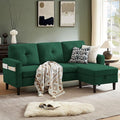 79" Convertible Sectional Sofa, Small L Shaped 3 Seat Couch with Storage Chaise and Side Pocket, Modern Linen Fabric Reversible Sofa Couches for Living Room, Apartment and Small Space