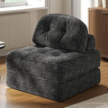 Dowinx Folding Sofa Bed with Pillow, Small Convertible Comfy Couch Bed for Adults Home Lounge and Gaming, Modern Comfortable Design for Apartment Living Room Bedroom, Smooth Velvet, Black