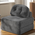 Dowinx Folding Sofa Bed with Pillow, Small Convertible Comfy Couch Bed for Adults Home Lounge and Gaming, Modern Comfortable Design for Apartment Living Room Bedroom, Ribbed Velvet, Gray