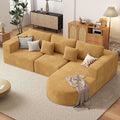 Boneless Couches for Living Room,Cloud Sectional Couch with L-Shape Chaise,Modern Modular Sofa with Deep Seat Upholstered Comfy Couches for Bedroom,No Assembly Required,1PCS