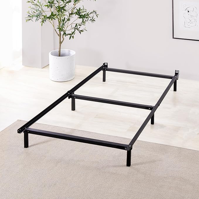 Zinus Michelle Compack 6-Leg Support Bed Frame, for Box Spring and Mattress Set, Twin, Black (AZ-SBF-07T)