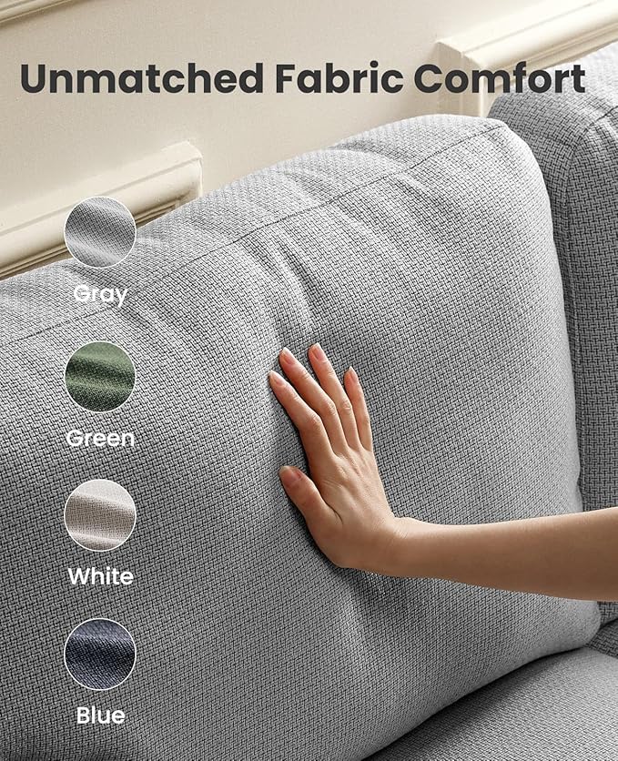 Amada 40" Oversized Accent Sofa Chair, Modern Armchair with Deep Seat, Comfy Upholstered Large Reading Chair with Removable Washable Covers for Living Room & Bedroom Office, Grey