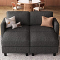 Belffin 58.3" Modular Sectional Sofa 4 Seats Sleeper Sofa Washable Sectional Couches for Living Room Comfy Couches with Storage Seat Couch Sofas with Chaise,Dark Grey
