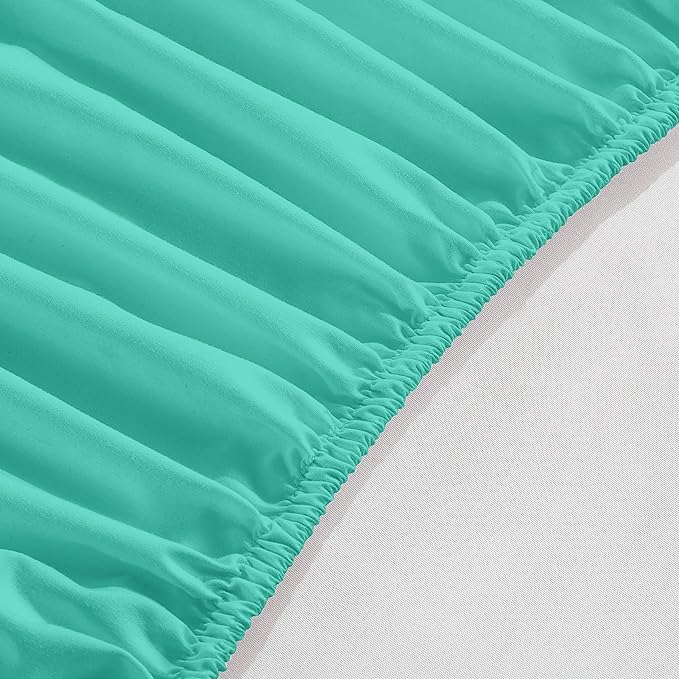 Elegant Comfort 1500 Premium Hotel Quality 18-24 Inches Deep - Extra Deep Pocket Single Fitted Sheet for High Mattress, Luxury and Softest, Smart Pocket - Wrinkle Free, Twin/Twin XL, Paradise Teal