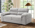 WorthFurni Sofas for Living Room, Chenille Pillow-Armrest Loveseat Couch Set, Small Sofa, 3 Seater Sofa, USB Charging, Removable Sofa Cover, Solid Wood Frame, Easy to Install (71.5 inch, Grey)