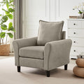 Accent Chair for Living Room, 35" Reading Chairs for Bedroom Arm Chair Modern Single Sofa Comfy Chair for Apartment, Waiting Room and Office (Beige, Chair)