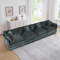 Setawix Chenille Cloud Couches for Living Room,4 Seater Cloud Sofa Couch with Deep Seat,147.22" Roomy Cloud Sofas,Modular Sectional 4 Seat Sofa with Pillows for Bedroom (Grey, 4 Seater)