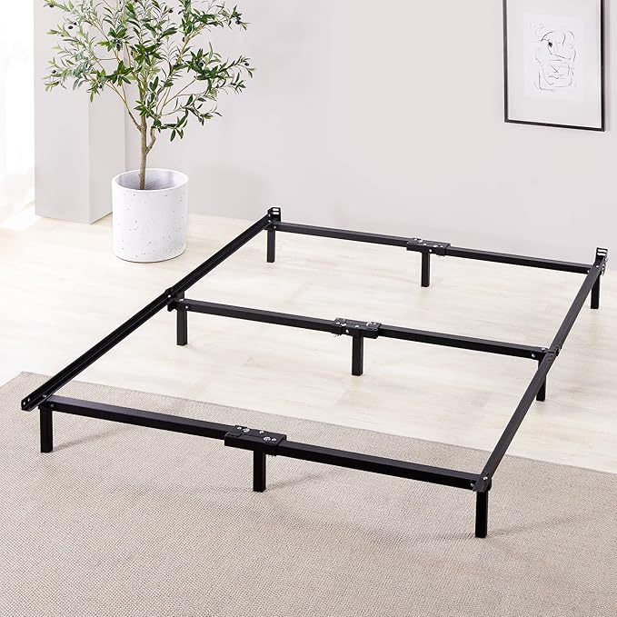 Zinus Michelle Compack 9-Leg Support Bed Frame, for Box Spring and Mattress Set, King, Black (AZ-SBF-07K)