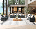 3 Piece Living Room Sofa Furniture Set, Chenille Modular Loveseat, Cloud Chair, and 3-Seat Couch with Pillow, Oversized 6-Seat Modern Sectional Deep Sofa for Apartment, Cyan