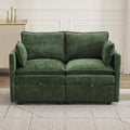 55" Cloud Modular Loveseat Sofa with Storage, Modern Upholstered Sofa Couch Small Love Seat，2 Seater Chenille Comfy Sectional Sofa with Armrests for Living Room, Small Space, Green