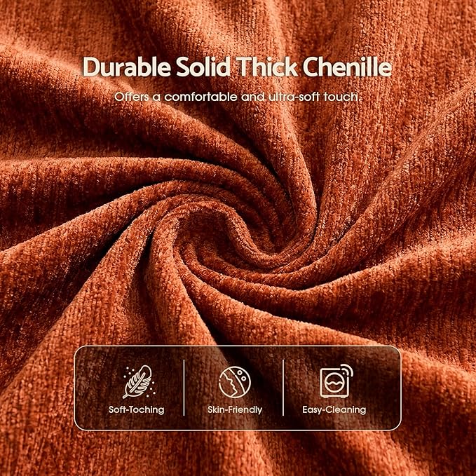 Luxe Oversized Modular Sectional Sofa Set，Modern Chenille Comfy Sectional Cloud Couch for Living Room (5-Seater, Orange)