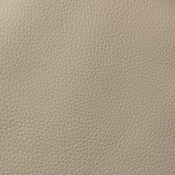 HULALA Home 81'' Genuine Leather Sofa with Nailhead Trim and Rolled Armrests, Mid-Century Modern Living Room 3-Seater Couch, Beige Couch with Removable Cushion for Bedroom Apartment