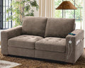 WorthFurni Sofas for Living Room, Chenille Loveseat Couch Set, Small Sofa, 3 Seater Sofa, USB Charging, Removable Sofa Cover,Solid Wood Frame, Easy to Install(70inch,Brown)